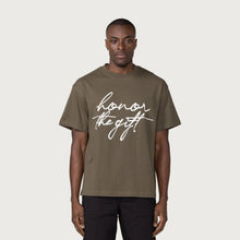Load image into Gallery viewer, HTG SCRIPT SS TEE OLIVE