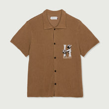 Load image into Gallery viewer, HTG KNIT H SS BUTTON UP CARAMEL