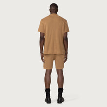 Load image into Gallery viewer, HTG KNIT H SS BUTTON UP CARAMEL