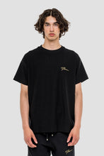 Load image into Gallery viewer, FLANEUR HOMME CHAINSTITCHED FLANEUR TEE BLACK